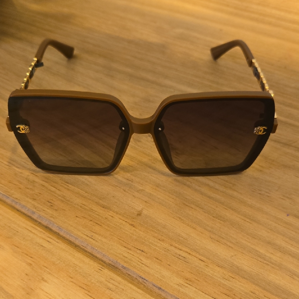 CHANEL Brown Square Sunglasses NEW